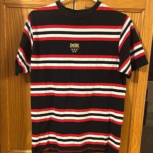 DGK Black and Red Striped Tee